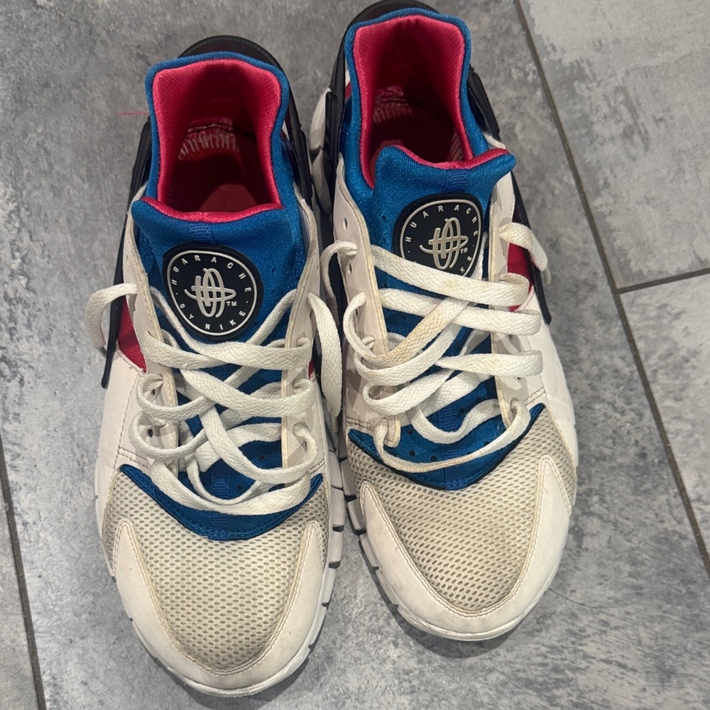 Nike Athletic Shoes - White, Blue, Red